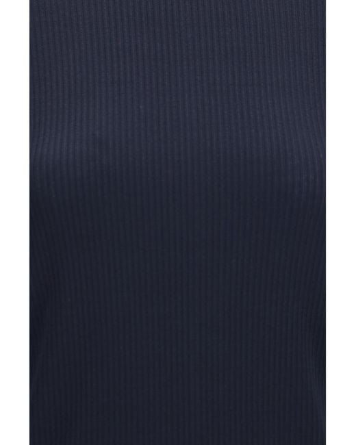 Max Mara Blue Ribbed Long-Sleeve Sweater