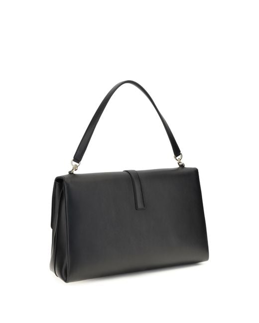 Ferragamo Black Large Mia Shoulder Bag Calf Leather Bos Taurus