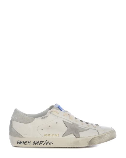 Golden Goose Deluxe Brand White Sneakers Super Star Made Of Leather for men