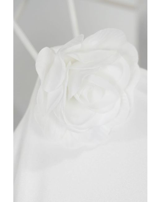 Philosophy Di Lorenzo Serafini White Trikini With Flower Brooch