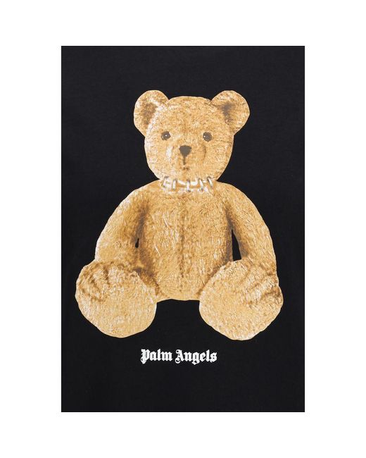 Palm Angels Black Cotton T for men