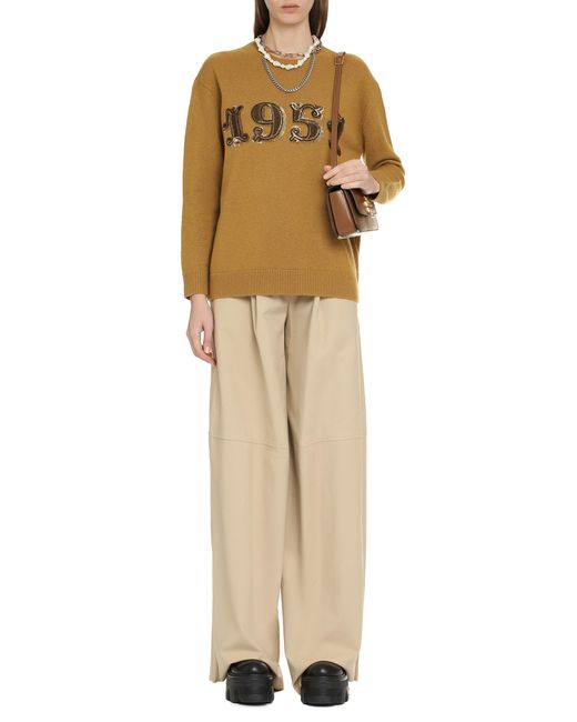 Max Mara Natural Plata Wool And Cashmere Sweater