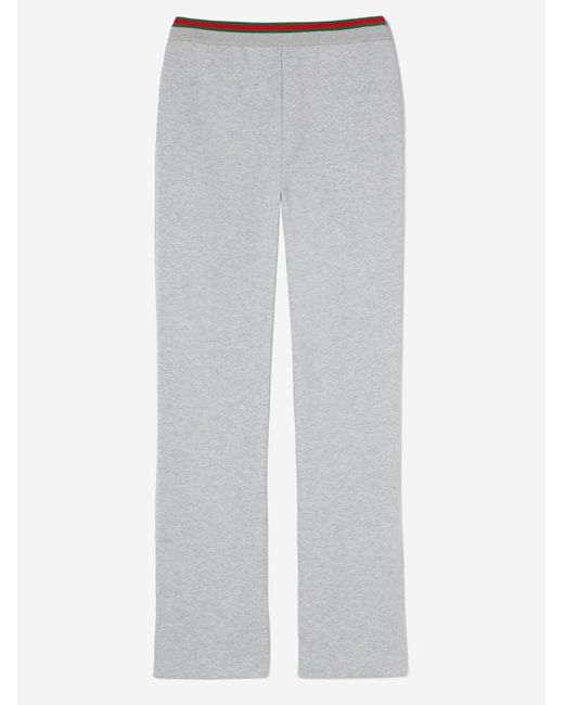 Gucci Gray Cotton Jersey Leisure Trousers With Web