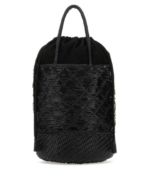 Dragon Diffusion Black Leather Corso Handbag