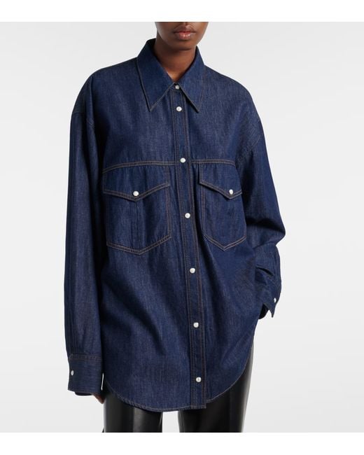 Khaite Blue Chemise Christensen En Denim Shirt