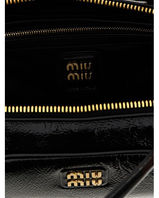 Miu Miu Black Lamb Leather Handbag Bag