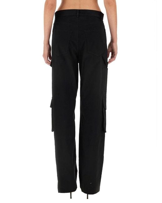 Moschino Black Cargo Pants Cotton Trousers
