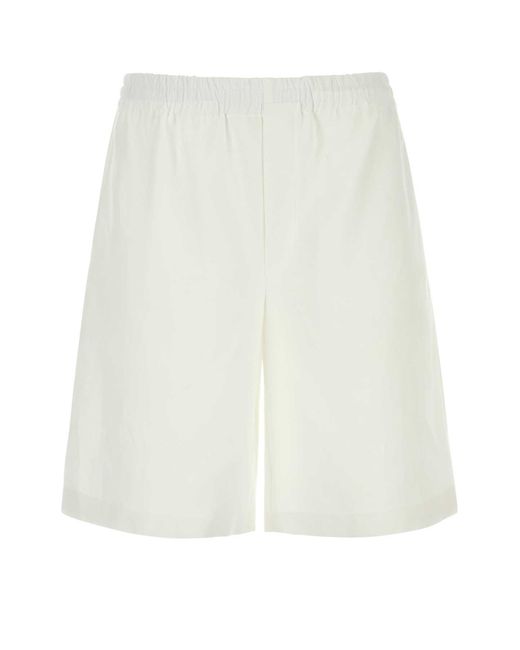 Gucci White Linen Bermuda Shorts for men