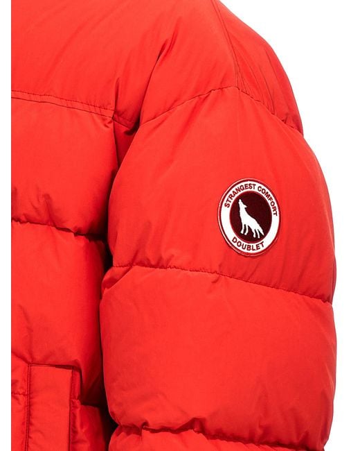 Doublet Red Animal Trim Down Jacket for men