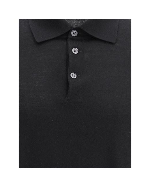 Brunello Cucinelli Black Polo Shirt for men