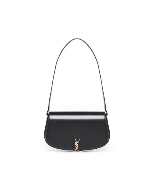 Saint Laurent White Voltaire Demi Lune Bag