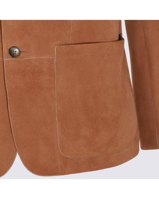 Canali Brown Jackets _Le for men