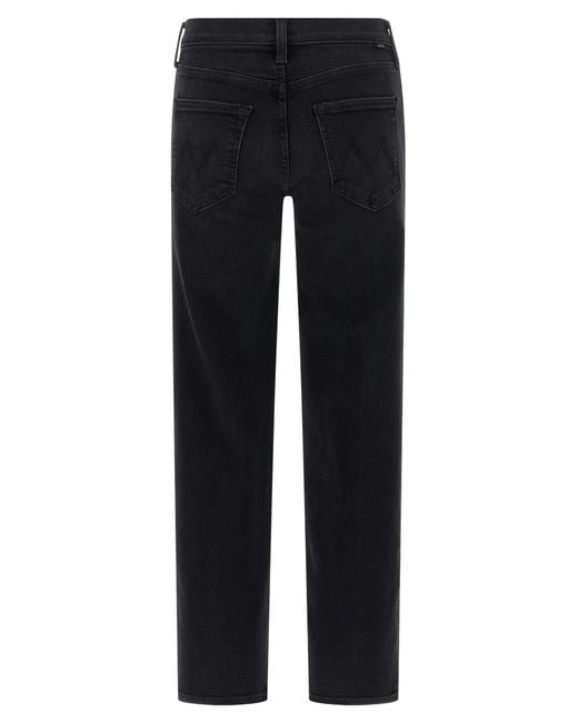Mother Black 'The Mid Rise Rambler Zip Flood' Jeans