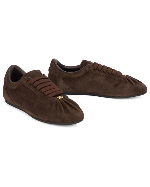 Dolce & Gabbana Brown Calfskin Sneakers Trainers