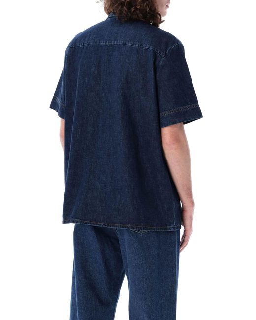 A.P.C. Blue S/S Gil Shirt for men