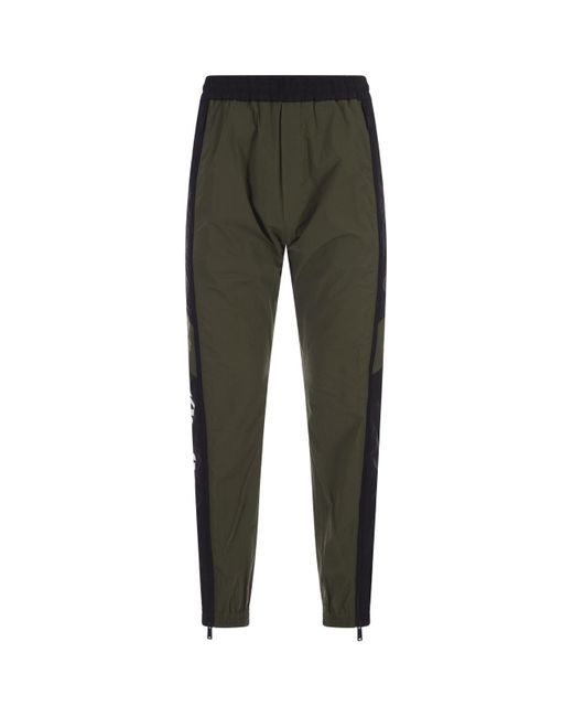 DSquared² Gray Technical Jogging Brad Pants In Military Green for men