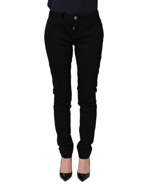 Dolce & Gabbana Red Queen Embroidery Pretty Denim Jeans Cotton Elastane Clothing