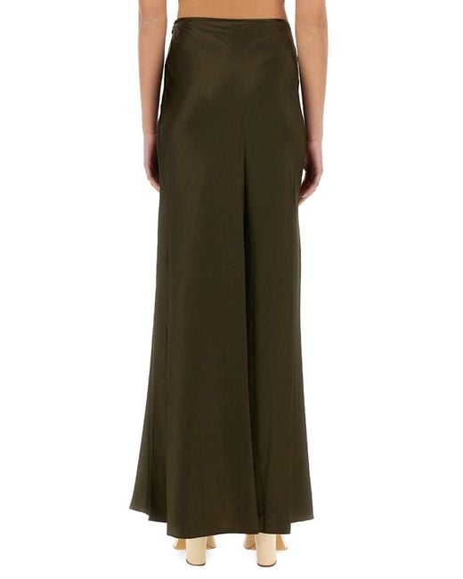 Staud Green Silk Skirt