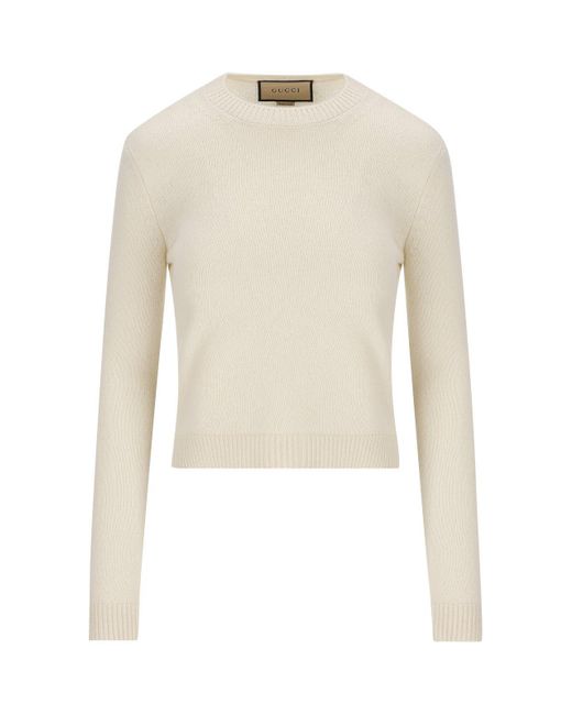 Gucci White Long-sleeve Knit Sweater