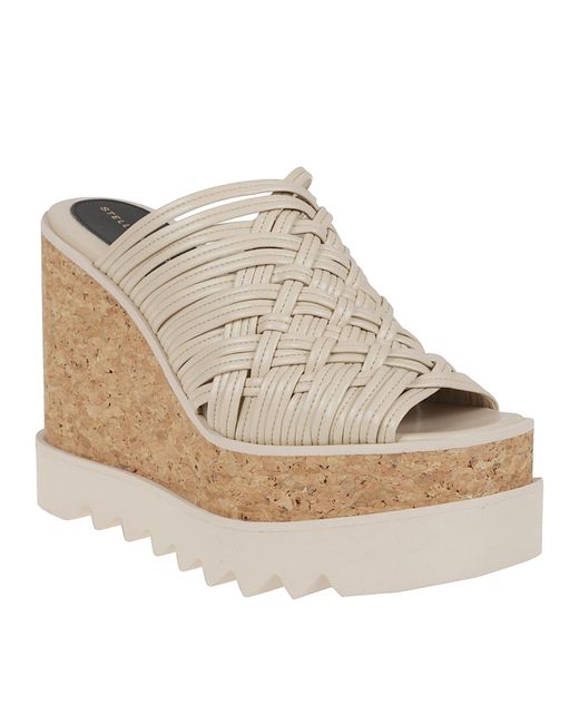 サンダル・ミュール Stella Mccartney Woven Peep-Toe Wedge Sandals Stella Mccartney Woven Peep-Toe Wedge Sandals | ShopSimon