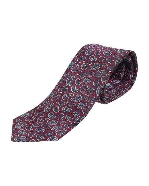 Etro Purple Tie 8 Cm Seta Cravatta for men