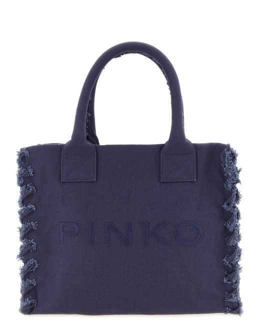 Pinko Blue Medium 'Beach' Shopping Bag