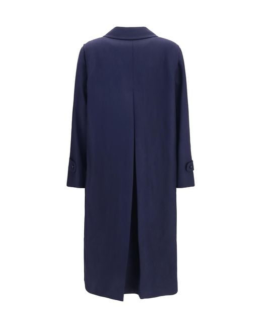 Blazé Milano Blue Nitak Woolly Wool Trench Coat Merino Ovis Aries
