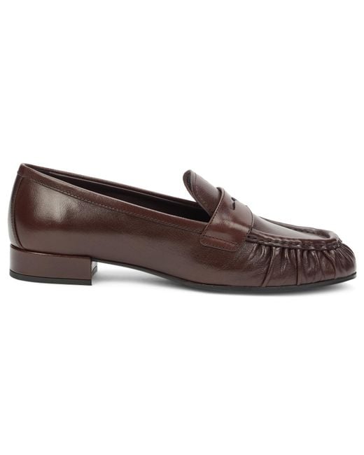 Prada Brown Leather Loafers Calfskin