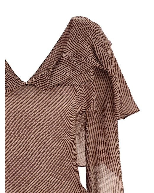 Kiko Kostadinov Brown Linen Blouse