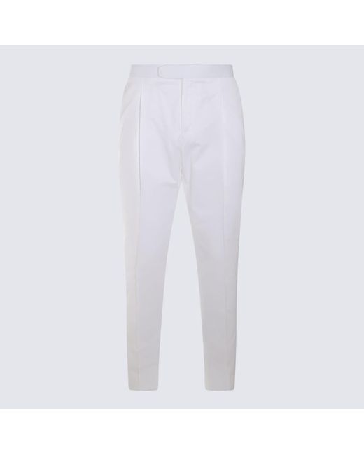 Brioni White Cotton Pants for men