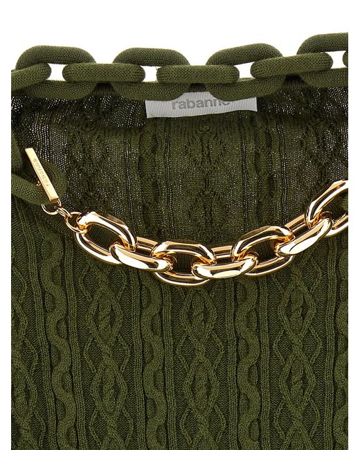 Rabanne Green Necklace Sweater Wool Sweater, Cardigans