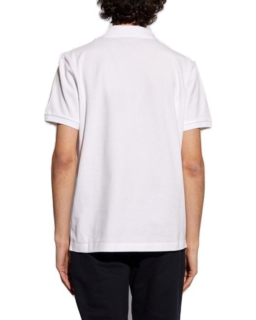 Moncler White Polo Shirt With Logo, for men