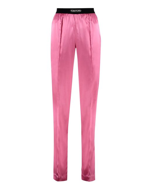 Tom Ford Pink Satin Trousers