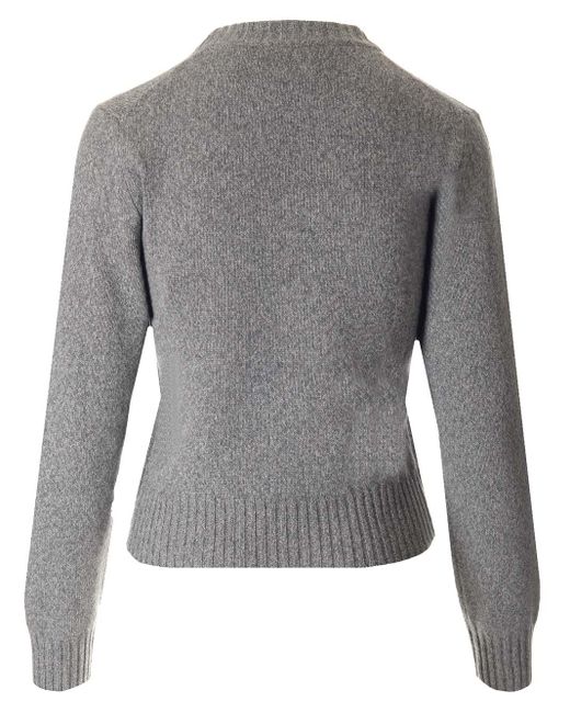 AMI Gray Tricotine Sweater