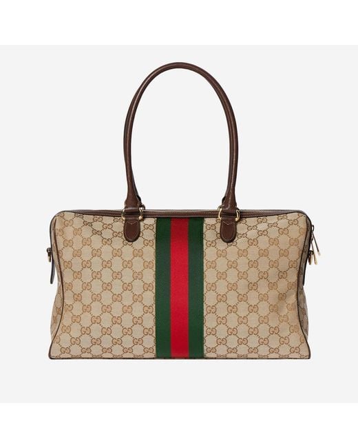 Gucci Brown Tote Bag Borsetto Fabric Shoulder