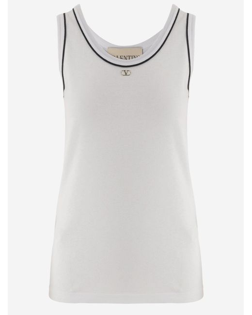 Valentino White Tank Top Cotton
