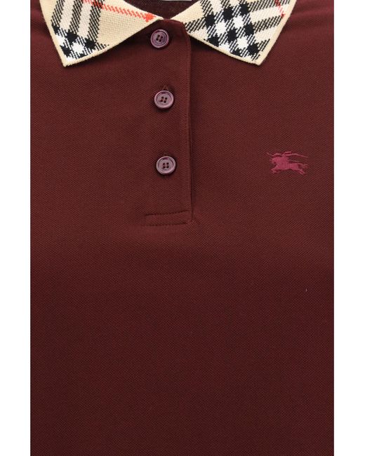 Burberry Red Polo-Style Cotton Dress