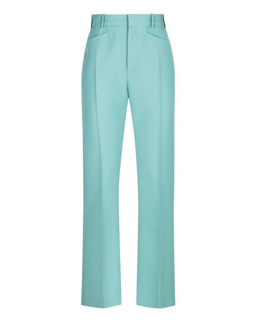 Tom Ford Blue Wool Blend Trousers