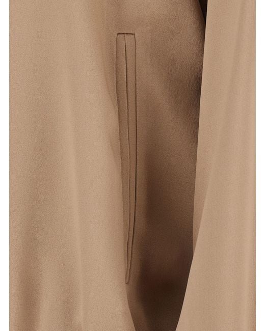 Antonelli Natural Grace Jacket With Front Closure And Acetate Viscose Pockets For Outerwear
