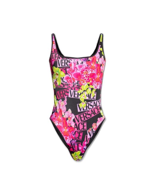 Versace Pink Reversible Two-piece Swimsuit
