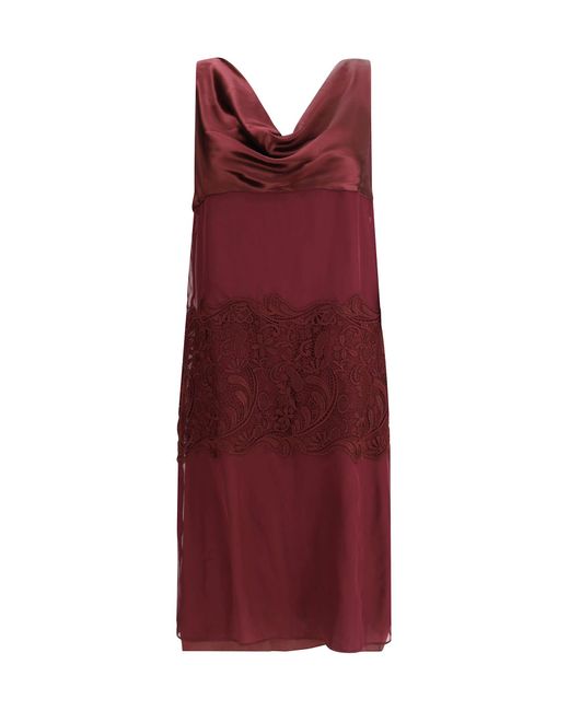 Ferragamo Red Draped Dress