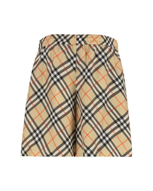 Burberry Natural Check Motif Bermuda Shorts Silk for men
