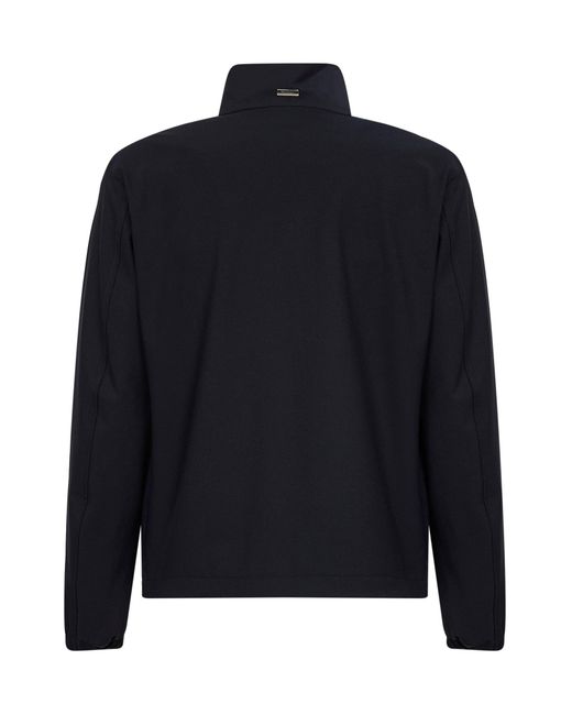 Herno Blue Stretch Cool Wool Blend Jacket for men