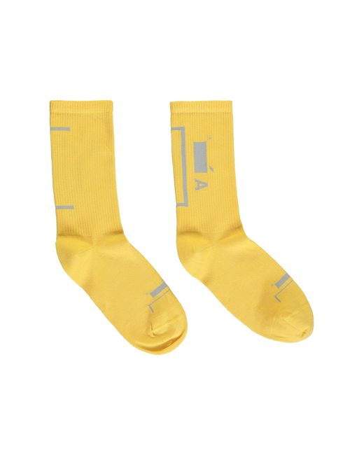 A_COLD_WALL* Yellow Cotton Socks With Logo for men