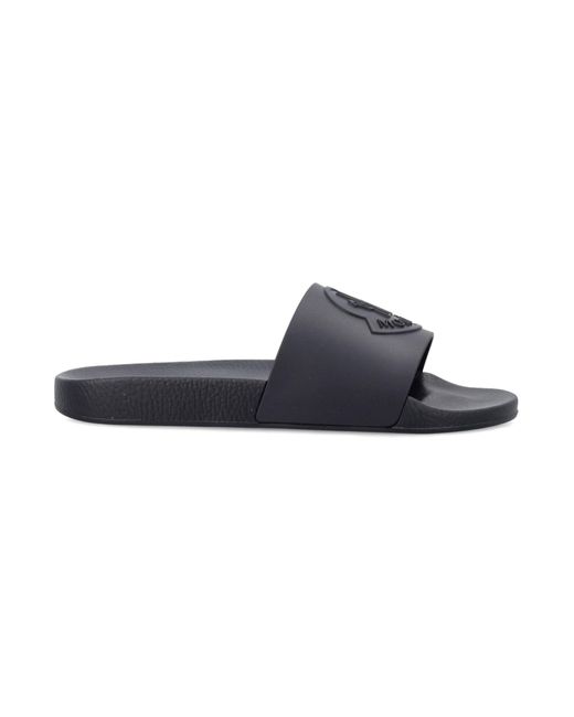 Moncler Blue Basile Slides Shoes for men