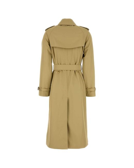 Burberry Women's Green Sage Gabardine Waterloo Trench Coat
