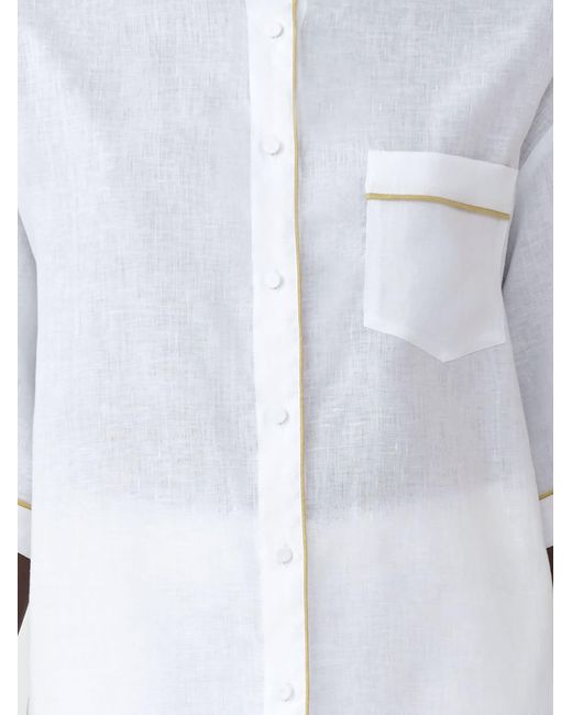 Fabiana Filippi White Linen Shirt