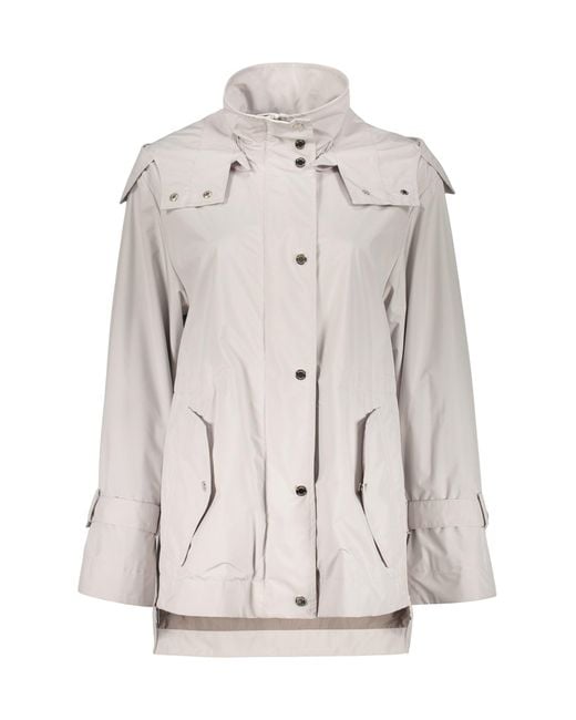 Moorer White Techno Fabric Jacket