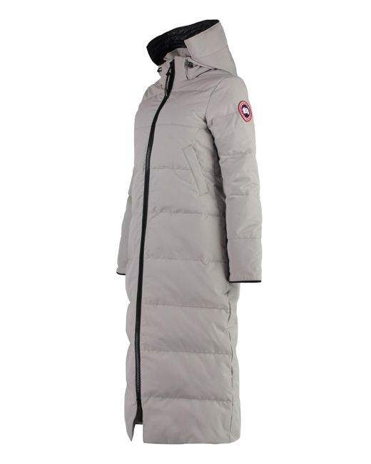 Canada Goose Gray Mystique Long Hooded Down Jacket