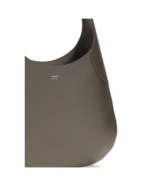 Khaite Gray Calf Leather Bos Taurus Handbag